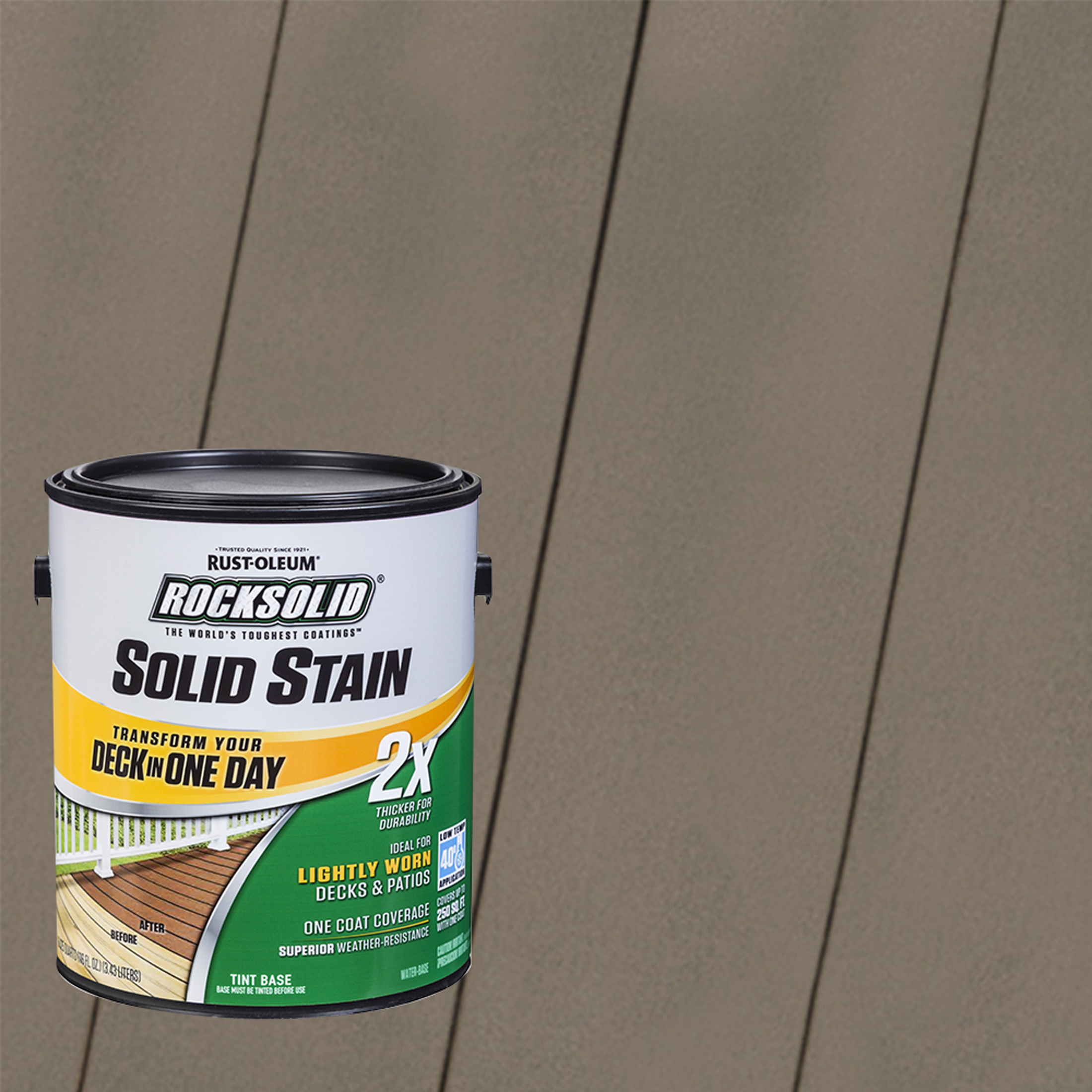Winchester, Rust-Oleum RockSolid 2X Solid Exterior Wood Deck Stain-319790T, Gallon