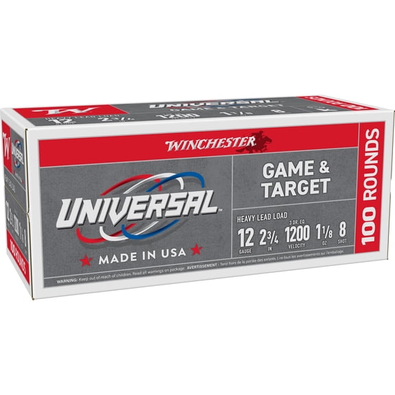 Winchester Universal 12-Gauge Shotgun Shells, 100pk