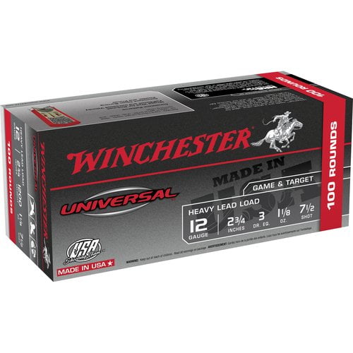 Winchester Universal 12-Gauge Shotgun Shells, 100pk