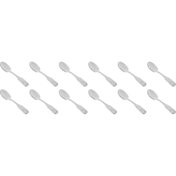 Winco 0006-01 12-Piece Toulouse Teaspoon Set, 18-0 Extra Heavy Weight Stainless Steel