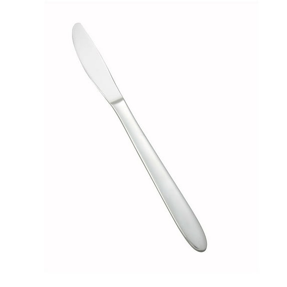 Winco 0019-08, Flute Heavyweight Dinner Knife, 18/0 Stainless Steel, Mirror Finish, 12/Pack