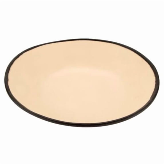 Winco B-420-MA 1.3 qt. Manila Melamine Large Salad & Pasta Bowl - 1.4 qt. Rim-Full - 10 in. Top Dia., 1.75 in. Deep, G.E.T. Pottery Market Matte