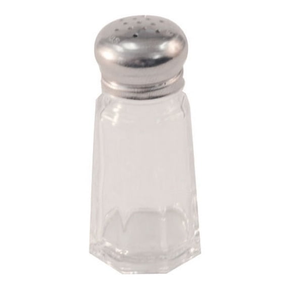 Winco Paneled Glass Salt And Pepper Shaker, 1 Oz, Clear