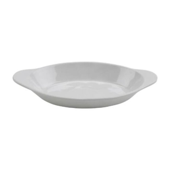 Winco SD-08-AM-W 10 oz 8.5 x 4.5 in. Oval Side Dish, 1.25 in. Deep - Arctic Mill