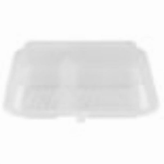 Winco EC-15-2-CL 2-Compartmant Polypropylene Clear Food Reusable Container with Snap Closure, 10 x 8 x 3 in., G.E.T. Eco-Takeouts
