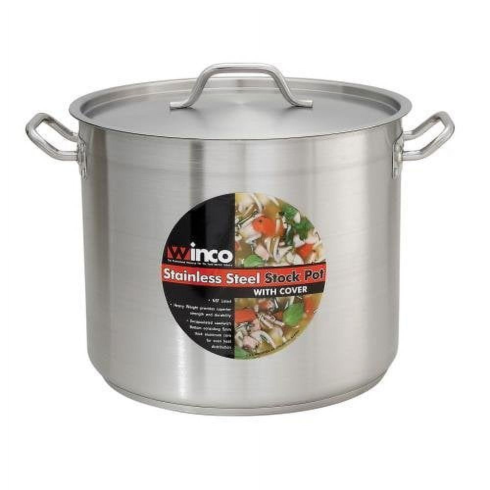 Winco 24-Quart Stainless Steel Stock Pot with Cover