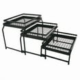 thumbnail image 1 of Winco IR-735-MG-1292MG 3-Tier Nesting Stand Set with Urban Rustic Wooden - Metal Grey, 1 of 1