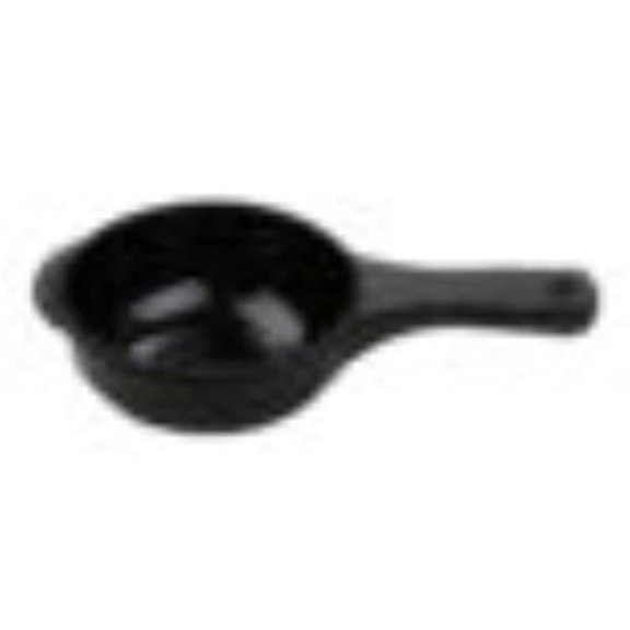 Winco HSB-106-BK 6 oz Black Melamine Bowl with Handle, 3.79 in. Top Dia., 7 in. with Handle, 1.60 in. Tall, G.E.T. Black Elegance