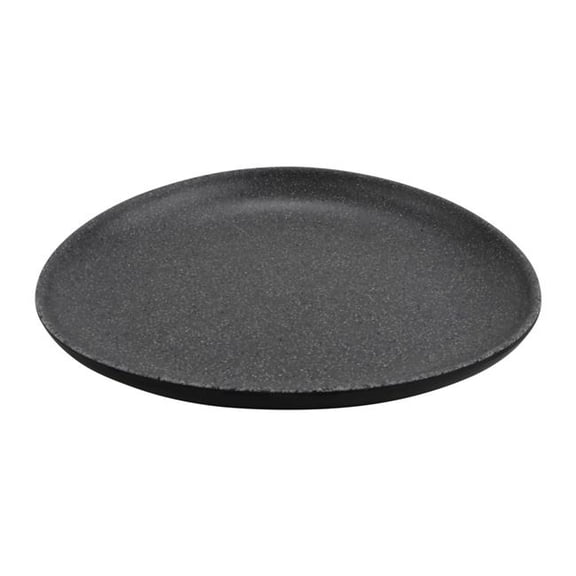 Winco RIV222 7.83 in. Revive Stone Grey & Black Triangle Melamine Plate - Medium - 7.83 x 7.83 x 0.5 in. - G.E.T, Cheforward - Each 24