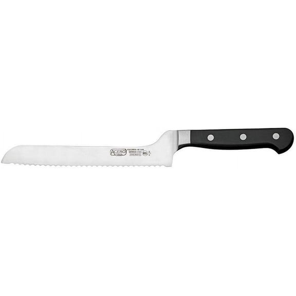 Winco KFP-83 Acero 8 in. Bread Knife, Offset