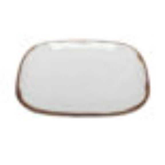 Winco SCS-9-RM 9.5 in. Melamine Square Dinner Plate, G.E.T. Rustic Mill