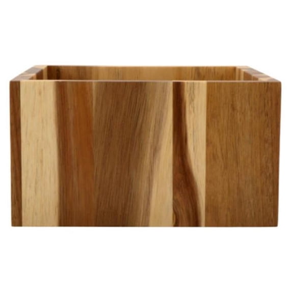 Winco WB-955-UR 9.5 in. Square Wood Riser for Acrylic Juice & Beverage Dispenser, 5 in. Tall - Urban Rustic