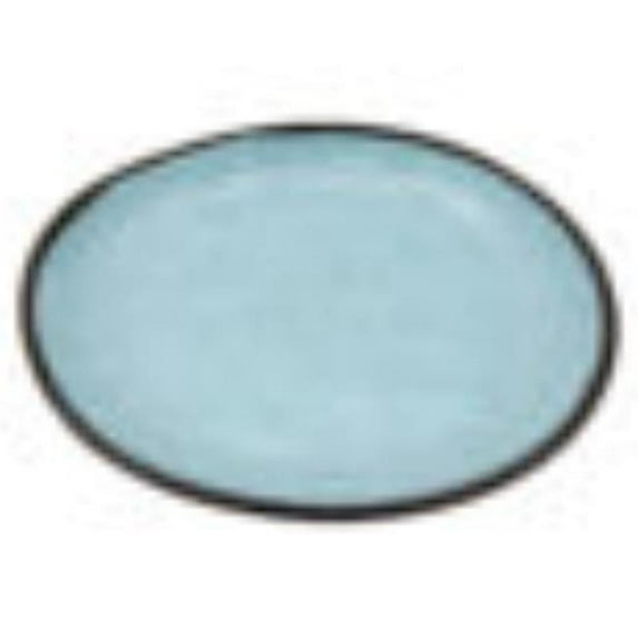 Winco CS-90-GBL 9 in. Speckled Greyish Blue Melamine Small Round Coupe Dinner Plate, G.E.T. Pottery Market Matte