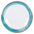 thumbnail image 1 of Winco WP-9-DW-KNB 9 in. Wide Rim Plate, Diamond White Base - Kanello Blue, 1 of 1