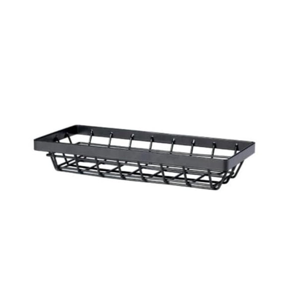 Winco WB-941-MG 9 x 4 in. Rectangular Metal Grey Wire Food Serving Basket, 1.75 in. Tall, G.E.T. Vector