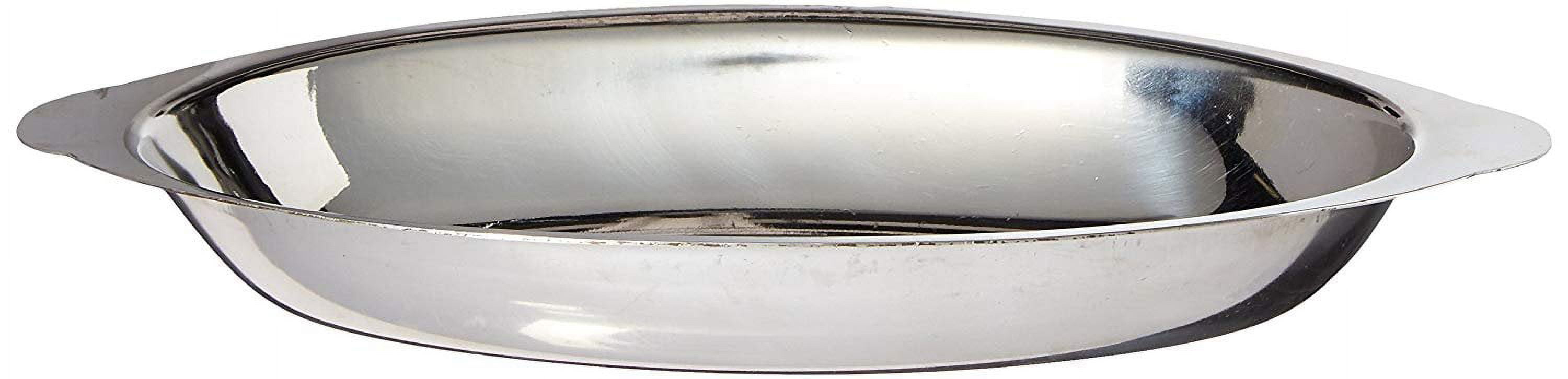 Winco ADO12 Stainless Steel Oval Au Gratin Dish, 12Ounce