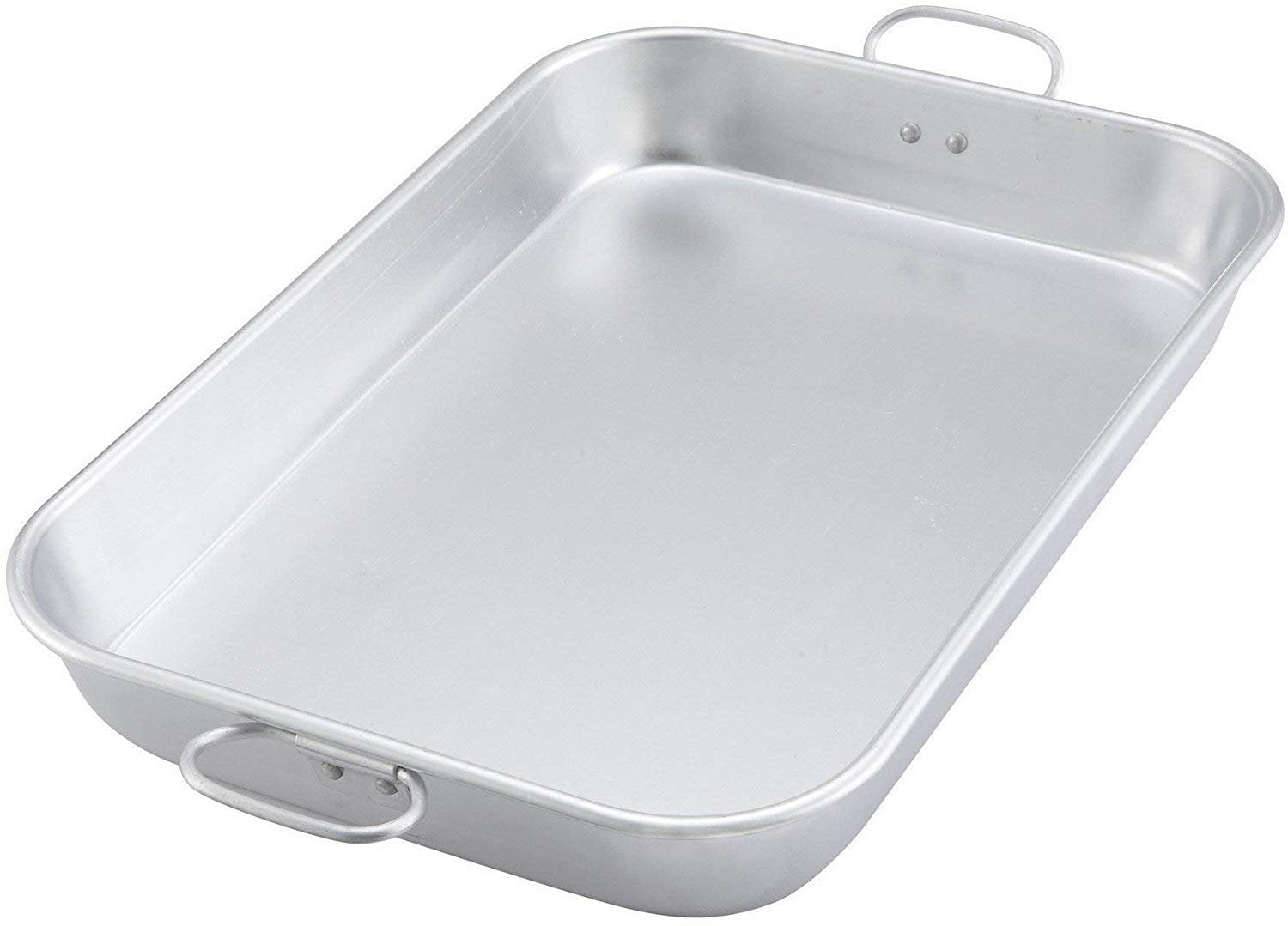 Silver Aluminum Rectangular Bake Pan with Handles, 17.75 x 11.5