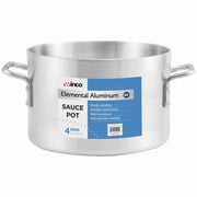 Winco ASSP-26, 26-Quart Elemental Aluminum Sauce Pot, 4 mm Thickness, NSF
