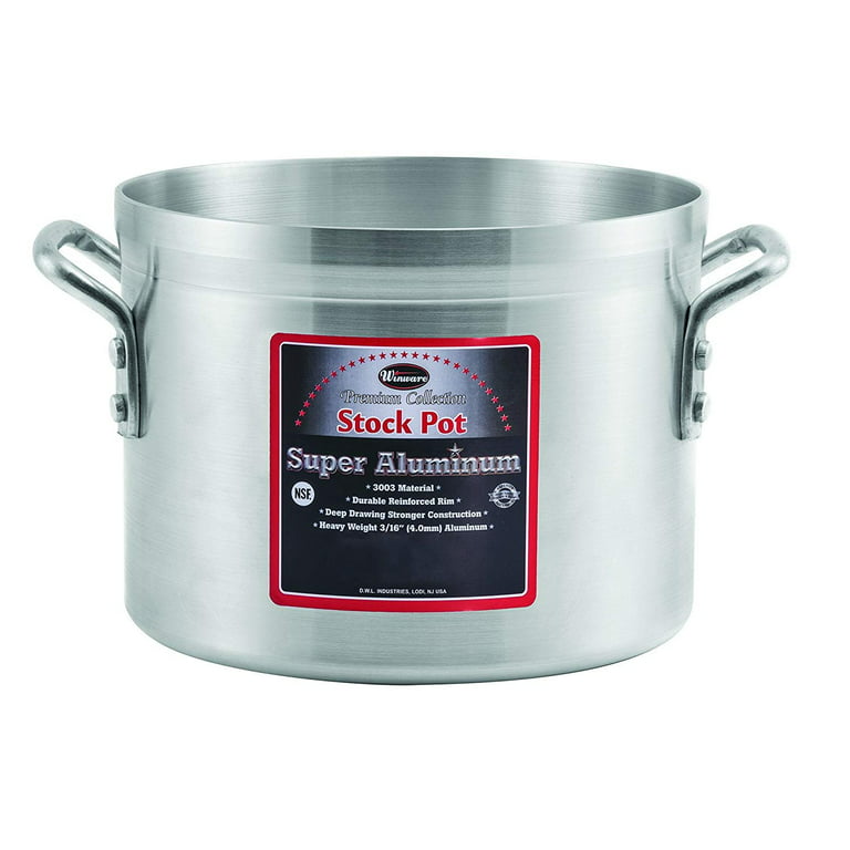 Winco AXS-80 Stock Pot, 80-Quart, Aluminum 
