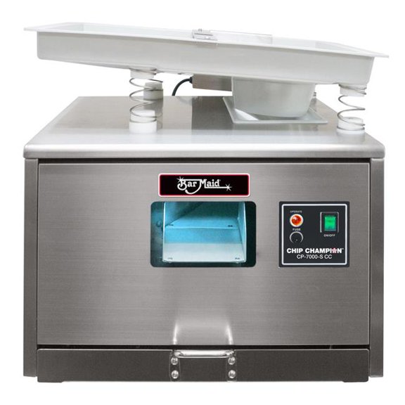 Winco CP-7000-S-CC Bar Maid Chip Champion with Feeder Tray - 10, 000 Piece & Hour