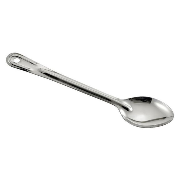 Winco BSOT-11H Heavy-Duty Basting Spoon, Stainless Steel, 1.5 mm - Solid, 11 in.