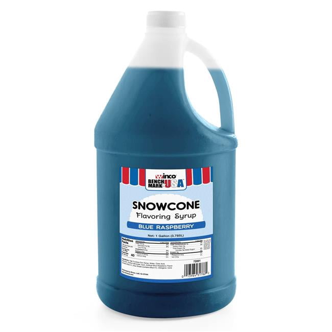 Winco Raspberry Sorbet Winco 72001CS Benchmark Snow Cone Syrup, Blue Raspberry, 1 gal ...