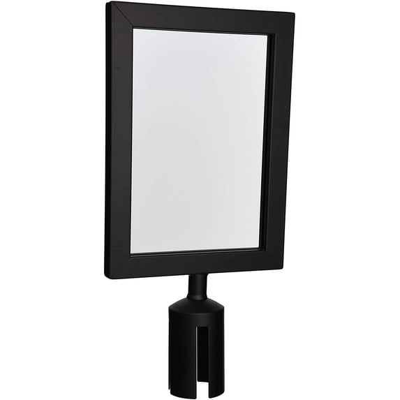 Winco CGSF-12K Stanchion Top Sign Frame, Black,Medium