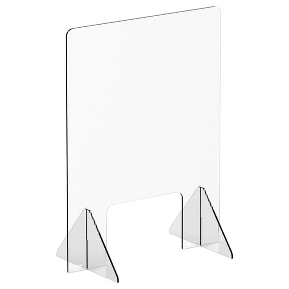 Winco ACSS-2432W Countertop Safety Shield - 24 x 32 x 14 in. with 12 x 8 in. Window, Acrylic