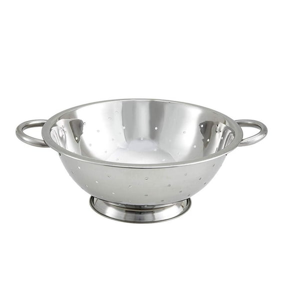 Winco Colander with Base, 5-Quart, Stainless Steel