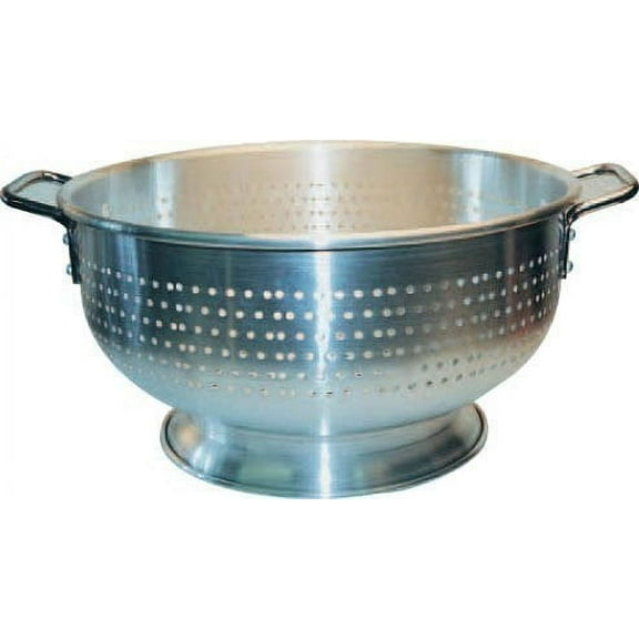 Winco Colander with Base, Aluminum, 16.5" Diameter x 7.125" Height | 1 Each