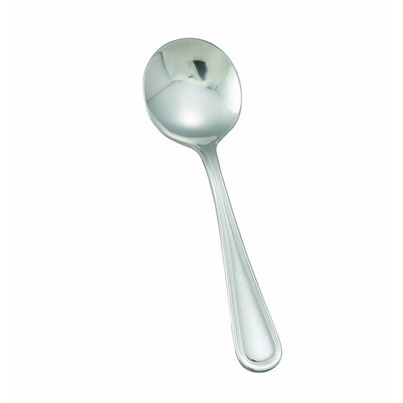 Winco Continental Bouillon Spoons, Silver, Pack Of 12 Spoons