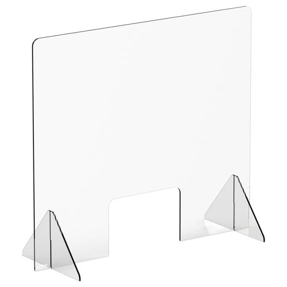 Winco ACSS-3632W Countertop Safety Shield - 36 x 32 x 14 in. with 12 x 8 in. Window, Acrylic