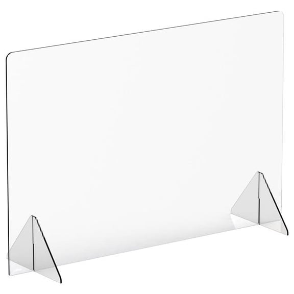 Winco ACSS-4832 Countertop Safety Shield - 48 x 32 x 14 in., Acrylic