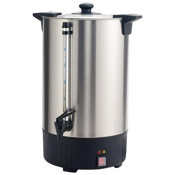 Winco ECU-100A-I Electric Stainless Steel Coffee Urn - 100-Cup - 16L - International