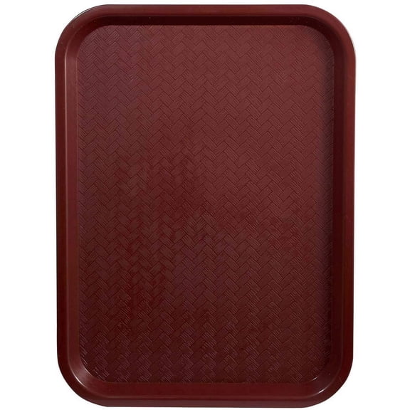 Winco FFT-1216U High Quality Plastic Cafeteria Tray - 12 x 16 in., Burgundy