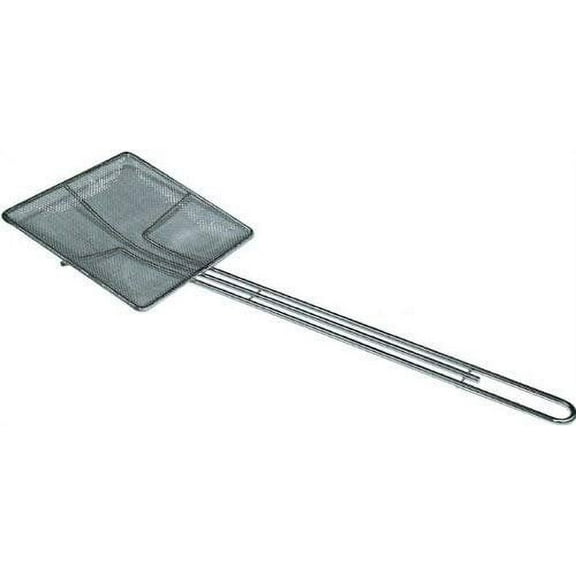 Winco Fine Mesh Skimmer, Nickel Plated Steel, 20" Length x 6.75" Width x 6.75" Height | 1 Each