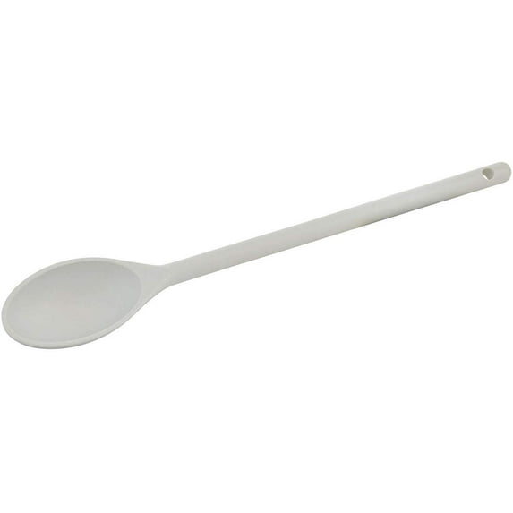 Winco High Heat Nylon Spoon, Kitchen Cooking Mixing Stirring Spoon 14-3/4 Inch, White