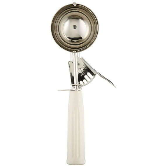 Winco ICD-10 No.10 Ice Cream Disher with Plastic Handle, Ivory