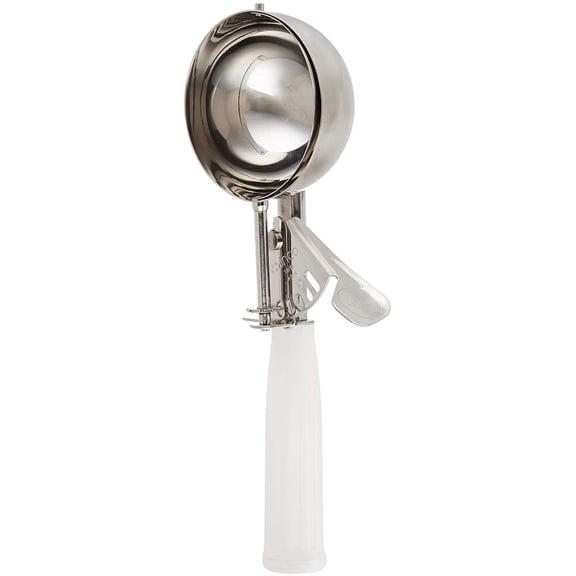 Winco ICD-6 No.6 Ice Cream Disher with Plastic Handle, White