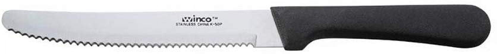 Winco K-50P Round Tip Steak Knife with Plastic Handle 5