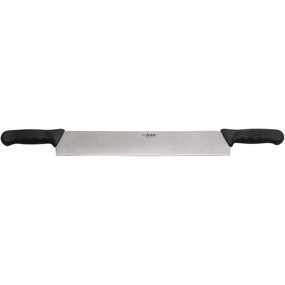 Winco KCP-15 15" Cheese Knife With Double Black Polypropylene Handles-KCP-15