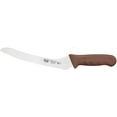 thumbnail image 1 of Winco KWP-92N Stl Stamped Cutlery Offset Bread Knife 9" Stainless Steel Blade, Wavy Edge, Brown Plastic Handle, 1 of 1