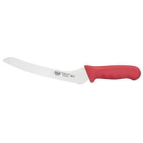 Winco KWP-92R, 9-Inch Stal High Carbon Steel Offset Bread Knife, Polypropylene Handle, Red, NSF