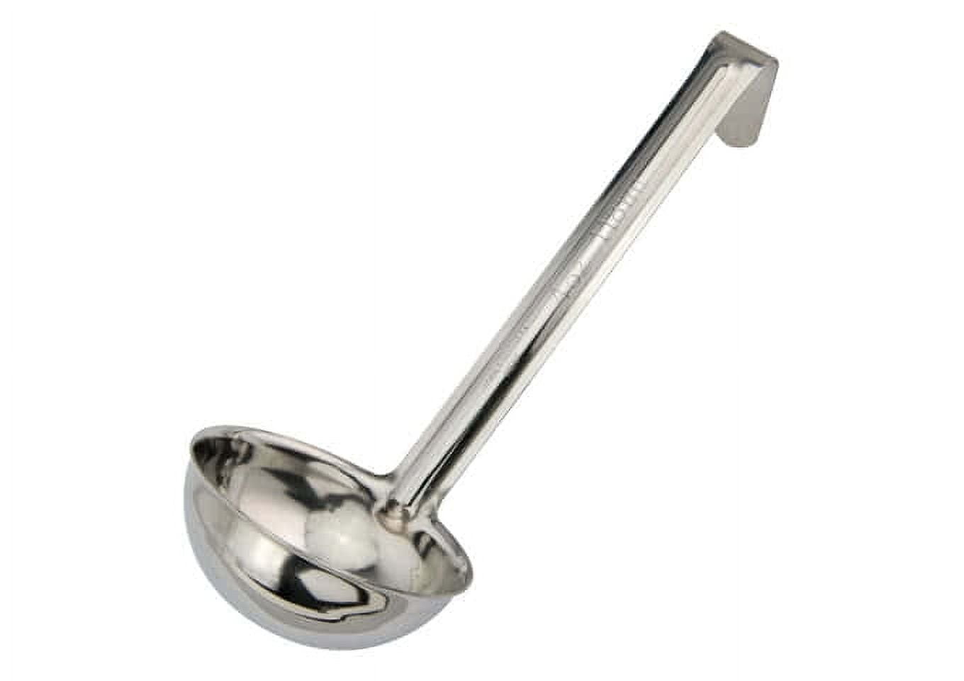 Mirror Finish Stainless Steel Soup Ladle with 6" Handle, 4 oz Capacity