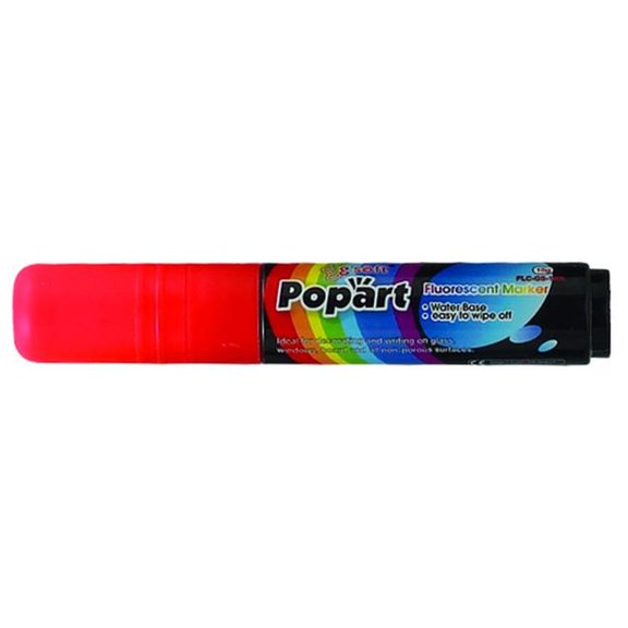 Winco MBPM-R Chisel Tip Marker, Deluxe Plus - Neon Red