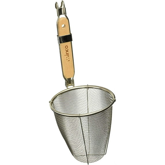 Winco MSH-5 5.5 in. Single Mesh Strainer, Deep Bowl, Stainless Steel