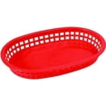 thumbnail image 1 of Winco PLB-R Oval Platter Baskets, 10.75 x 7.25 x 1.5 in. - Red, 1 of 2