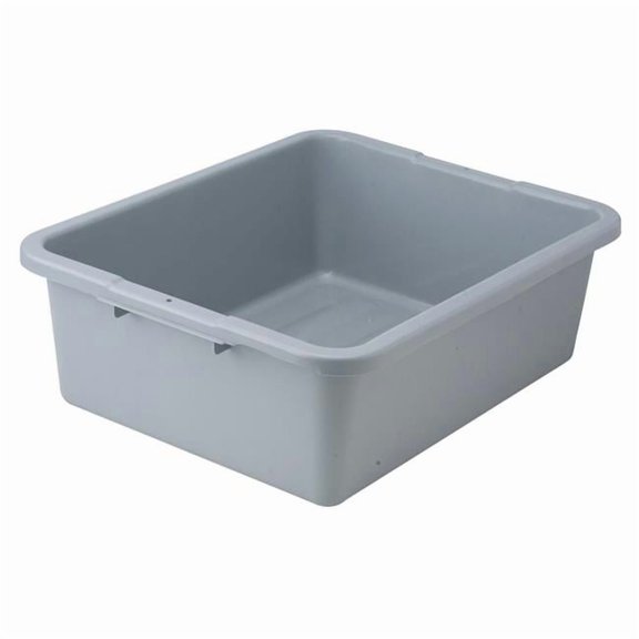 Winco PLW-7G Heavyweight Polypropylene Dish Box, 7 in. Depth - Gray