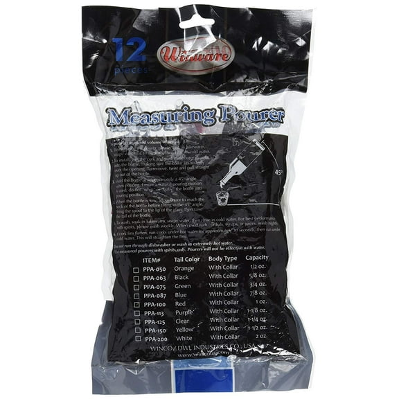 Winco PPA-100 Plastic 1 Ounce Measuring Pourer [Pack of 12]