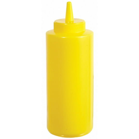 Winware by Winco Food Service Plastic Squeeze Bottle Yellow 8 Oz